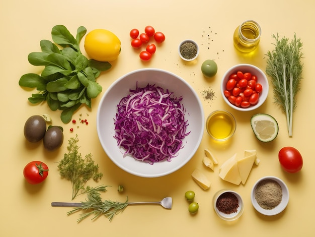 bol cu ingrediente proaspete